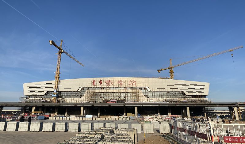 赤峰高鐵站地面苯板、擠塑板工程